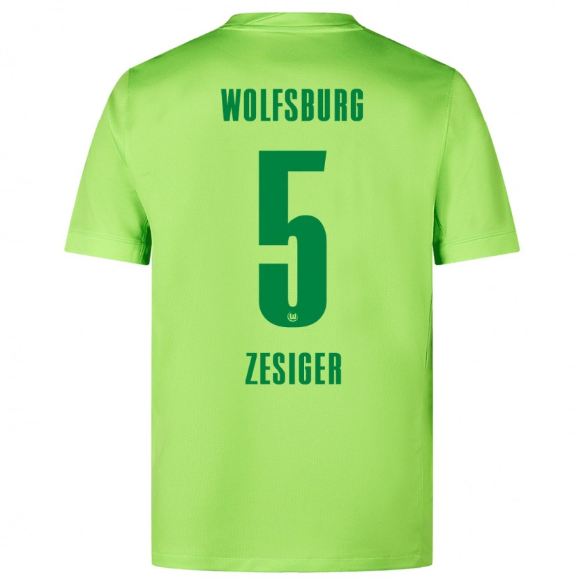 Danxen Kvinnor Cédric Zesiger #5 Fluorescerande Grön Hemmatröja Matchtröjor 2024/25 Tröjor T-Tröja