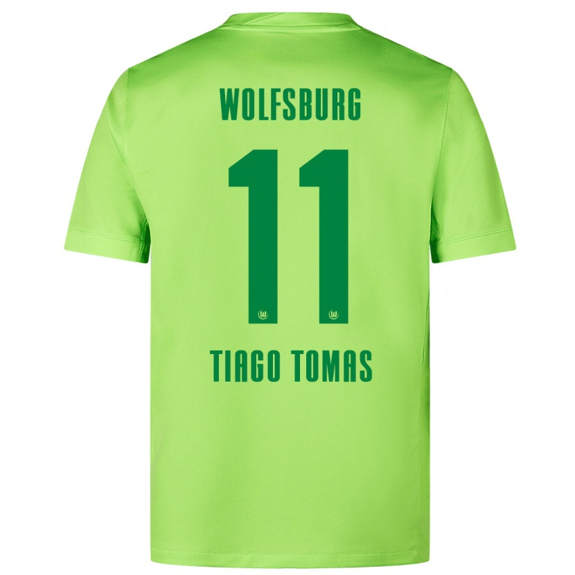 Danxen Kvinnor Tiago Tomás #11 Fluorescerande Grön Hemmatröja Matchtröjor 2024/25 Tröjor T-Tröja