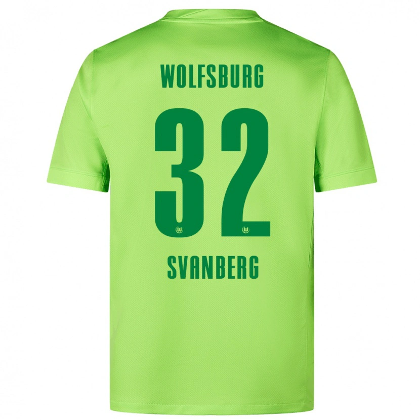 Danxen Kvinnor Mattias Svanberg #32 Fluorescerande Grön Hemmatröja Matchtröjor 2024/25 Tröjor T-Tröja