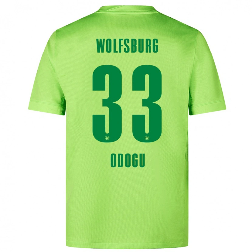 Danxen Kvinnor David Odogu #33 Fluorescerande Grön Hemmatröja Matchtröjor 2024/25 Tröjor T-Tröja