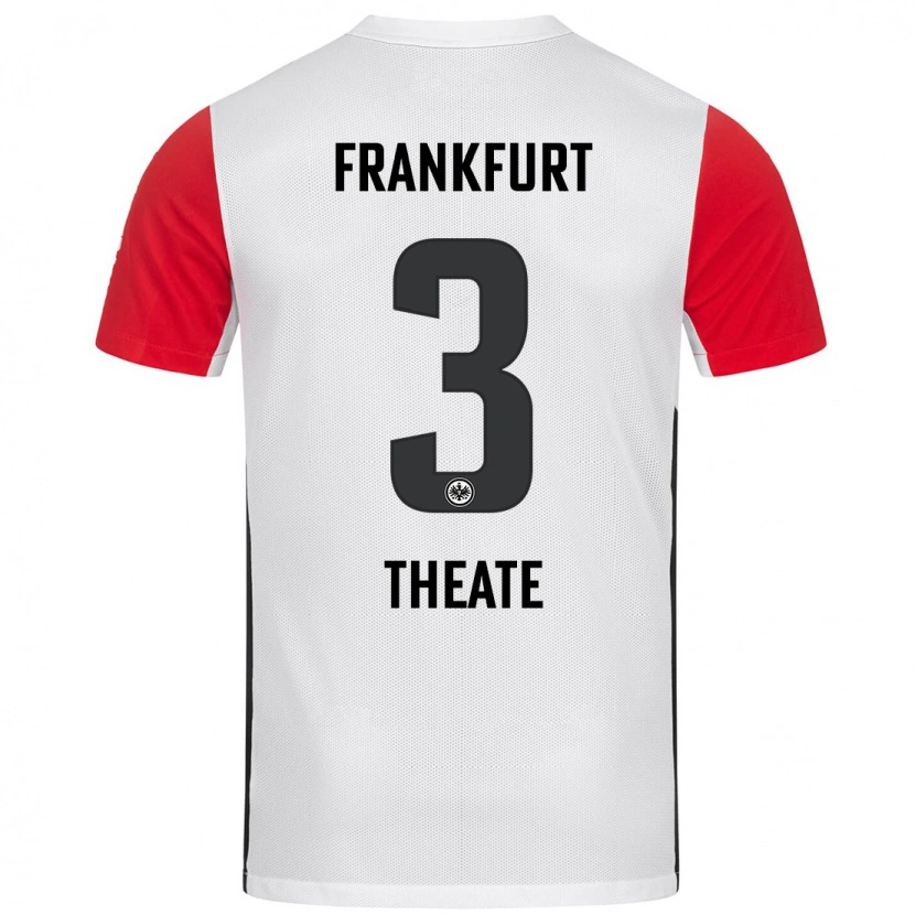 Danxen Kvinnor Arthur Theate #3 Vit Röd Hemmatröja Matchtröjor 2024/25 Tröjor T-Tröja