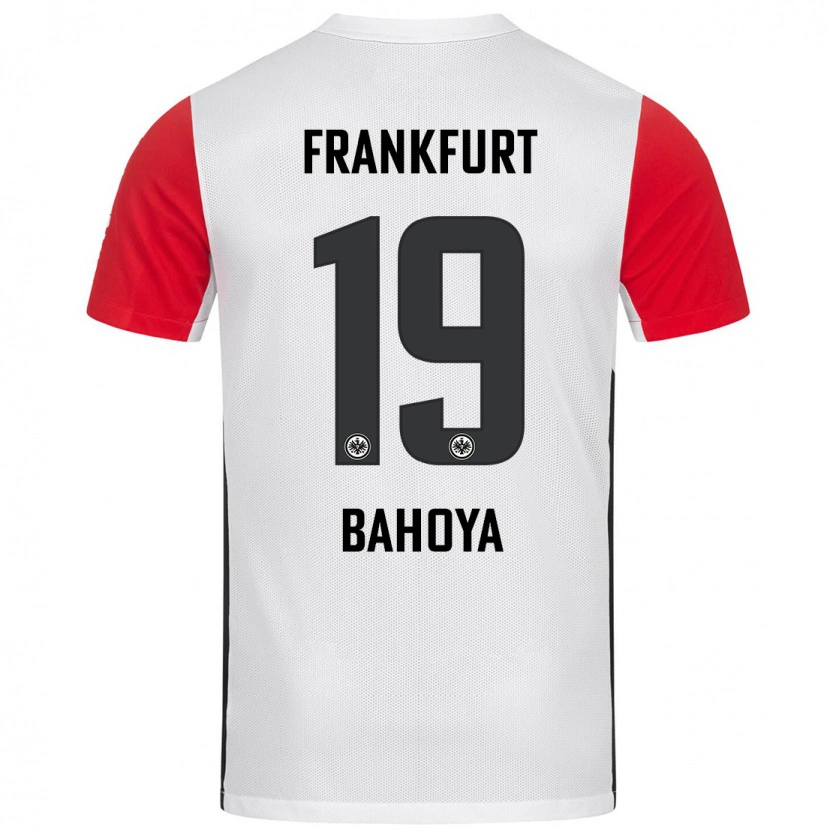 Danxen Kvinnor Jean-Mattéo Bahoya #19 Vit Röd Hemmatröja Matchtröjor 2024/25 Tröjor T-Tröja