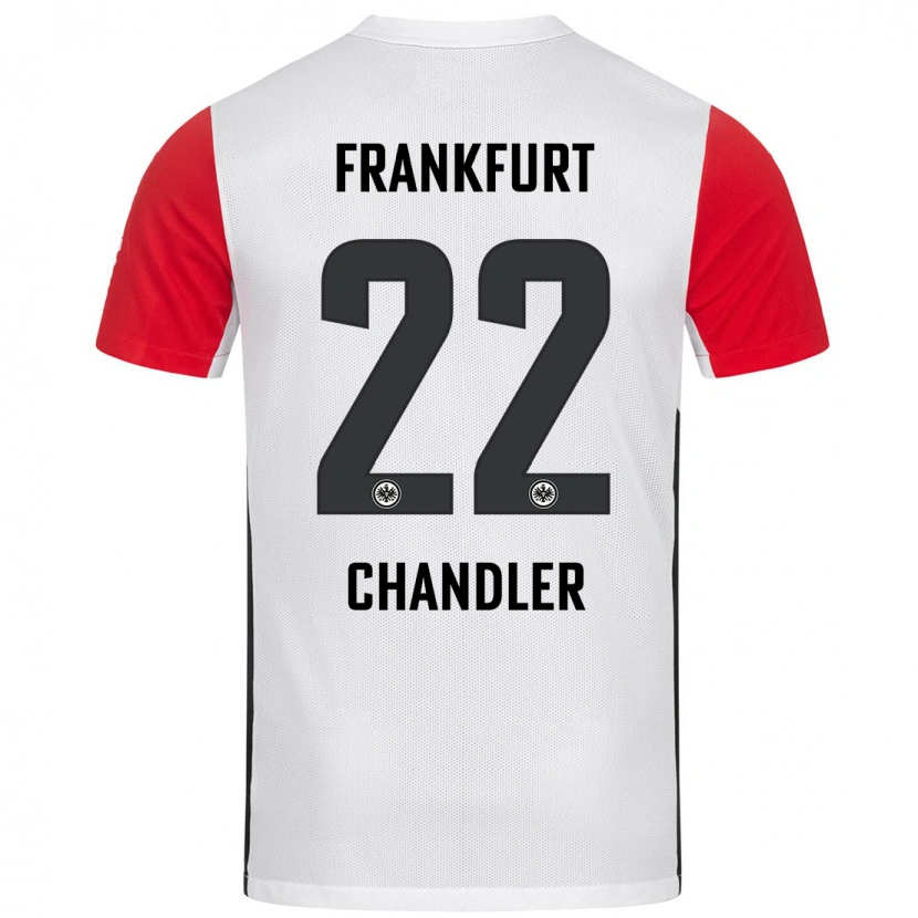 Danxen Kvinnor Timothy Chandler #22 Vit Röd Hemmatröja Matchtröjor 2024/25 Tröjor T-Tröja