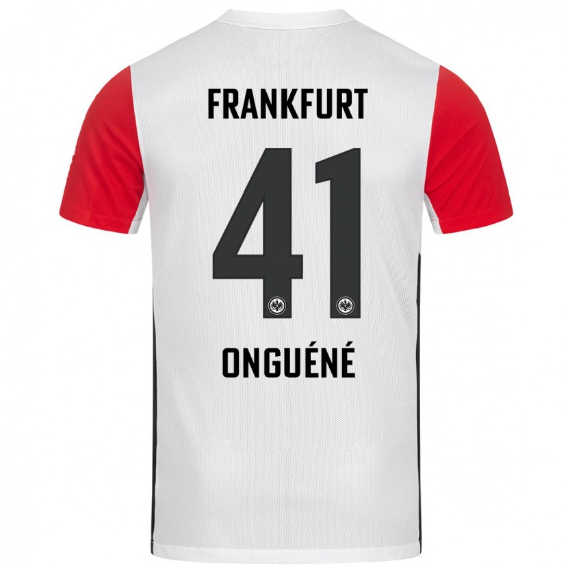 Danxen Kvinnor Jérôme Onguéné #41 Vit Röd Hemmatröja Matchtröjor 2024/25 Tröjor T-Tröja