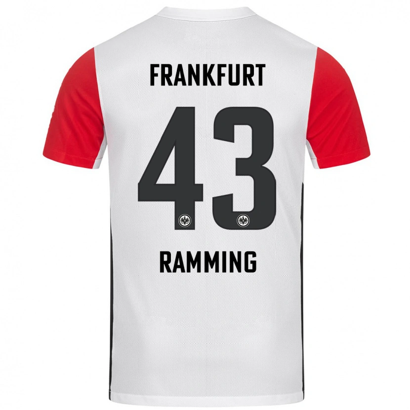 Danxen Kvinnor Nils Ramming #43 Vit Röd Hemmatröja Matchtröjor 2024/25 Tröjor T-Tröja