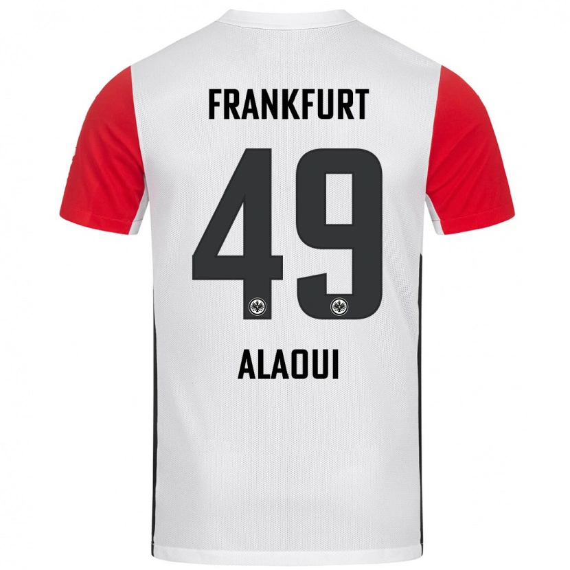 Danxen Kvinnor Anas Alaoui #49 Vit Röd Hemmatröja Matchtröjor 2024/25 Tröjor T-Tröja