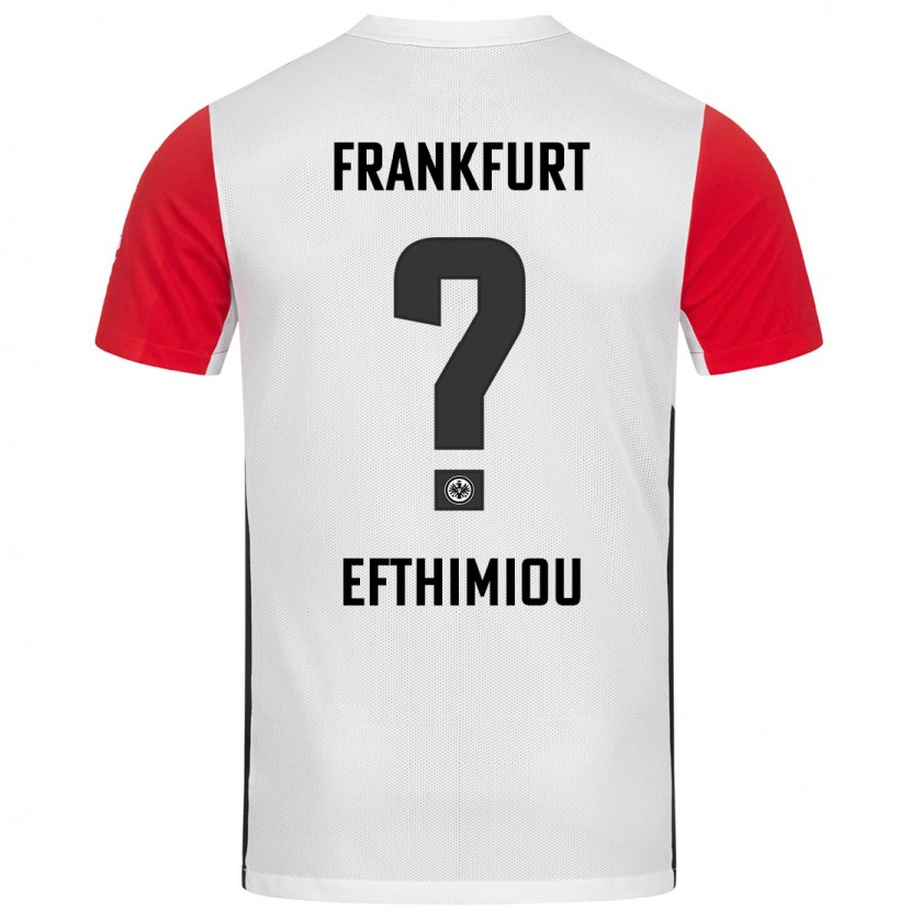 Danxen Kvinnor Sissis Efthimiou #0 Vit Röd Hemmatröja Matchtröjor 2024/25 Tröjor T-Tröja