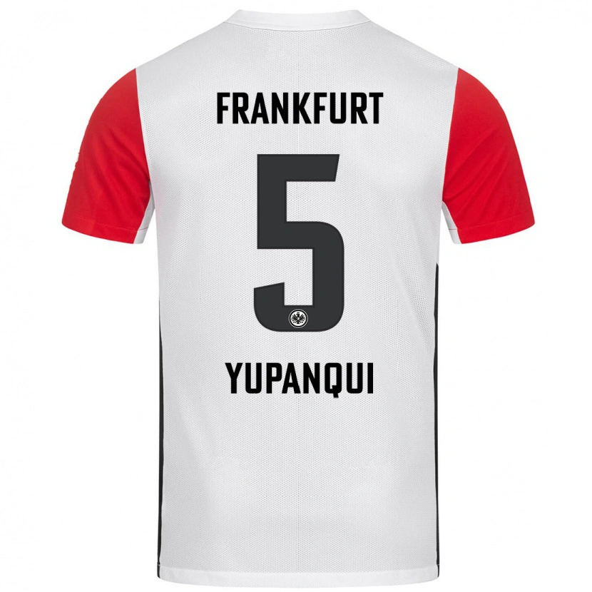 Danxen Kvinnor Philipp Eisele Yupanqui #5 Vit Röd Hemmatröja Matchtröjor 2024/25 Tröjor T-Tröja