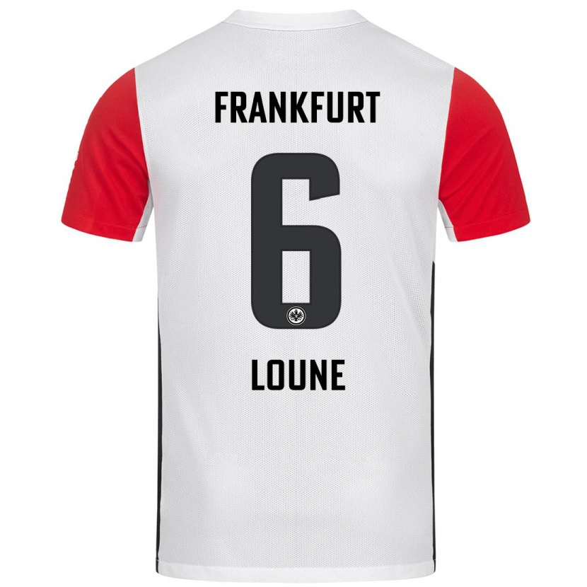 Danxen Kvinnor Adam Loune #6 Vit Röd Hemmatröja Matchtröjor 2024/25 Tröjor T-Tröja