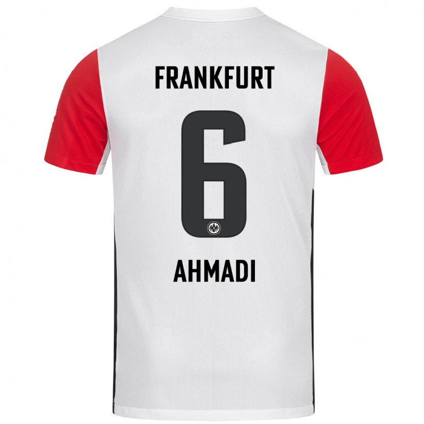 Danxen Kvinnor Shayan Ahmadi #6 Vit Röd Hemmatröja Matchtröjor 2024/25 Tröjor T-Tröja