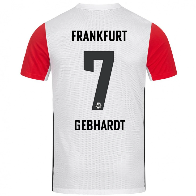 Danxen Kvinnor Luca Gebhardt #7 Vit Röd Hemmatröja Matchtröjor 2024/25 Tröjor T-Tröja