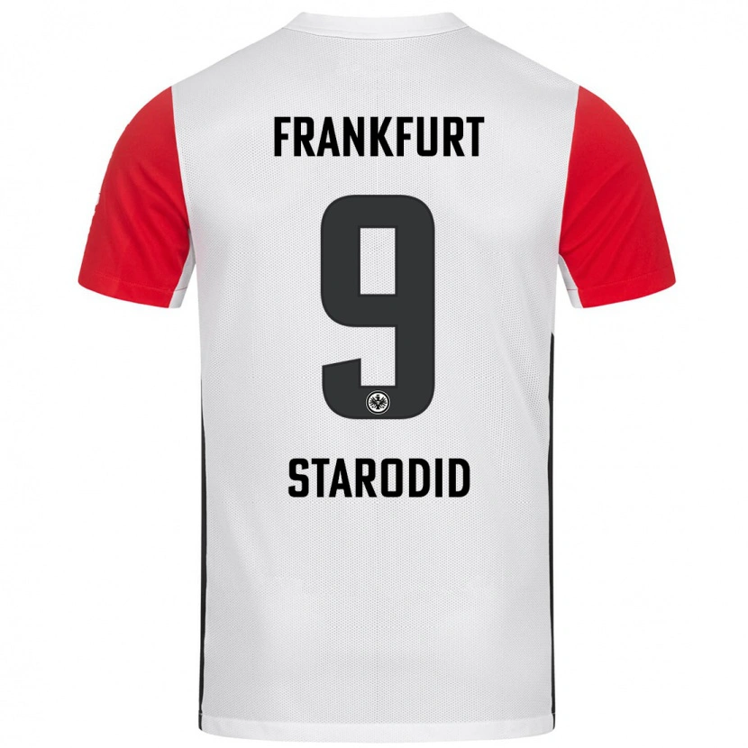 Danxen Kvinnor Daniel Starodid #9 Vit Röd Hemmatröja Matchtröjor 2024/25 Tröjor T-Tröja