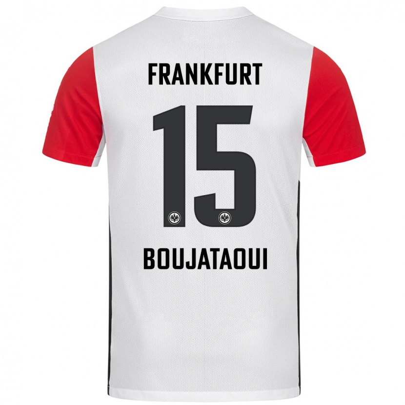 Danxen Kvinnor Tarik Boujataoui #15 Vit Röd Hemmatröja Matchtröjor 2024/25 Tröjor T-Tröja