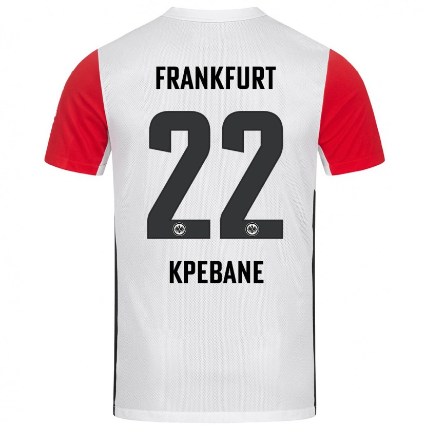 Danxen Kvinnor Tamiou Kpebane #22 Vit Röd Hemmatröja Matchtröjor 2024/25 Tröjor T-Tröja