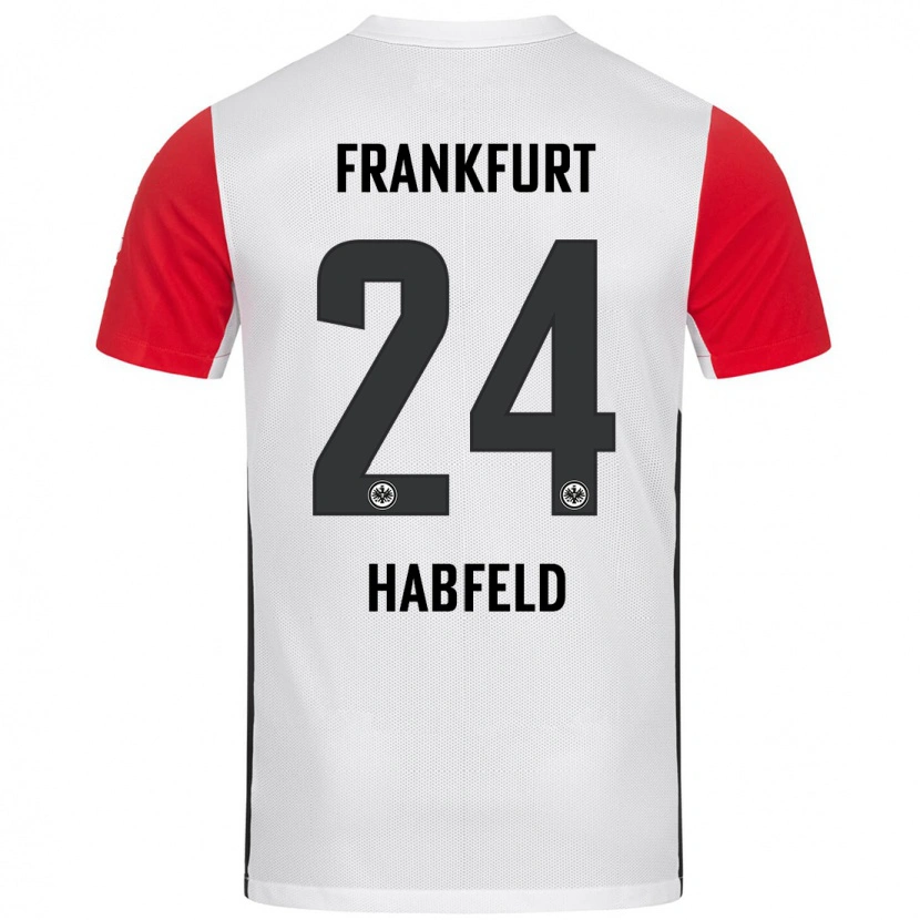 Danxen Kvinnor Josef Haßfeld #24 Vit Röd Hemmatröja Matchtröjor 2024/25 Tröjor T-Tröja