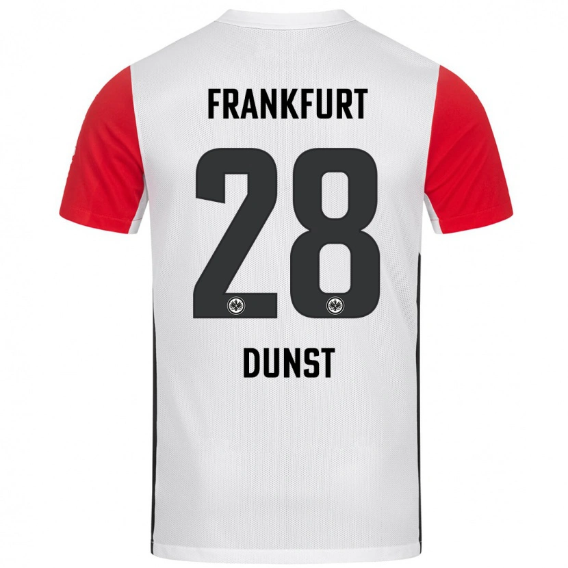 Danxen Kvinnor Barbara Dunst #28 Vit Röd Hemmatröja Matchtröjor 2024/25 Tröjor T-Tröja