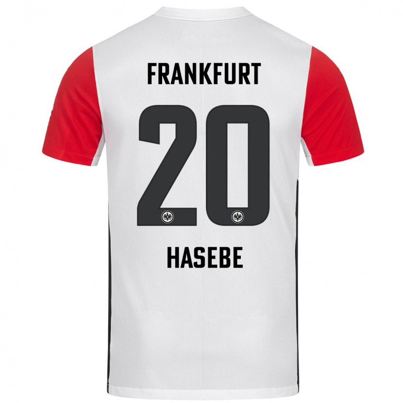 Danxen Kvinnor Makoto Hasebe #20 Vit Röd Hemmatröja Matchtröjor 2024/25 Tröjor T-Tröja
