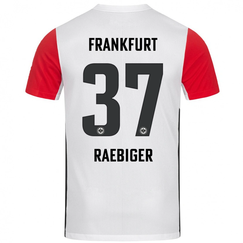 Danxen Kvinnor Sidney Raebiger #37 Vit Röd Hemmatröja Matchtröjor 2024/25 Tröjor T-Tröja