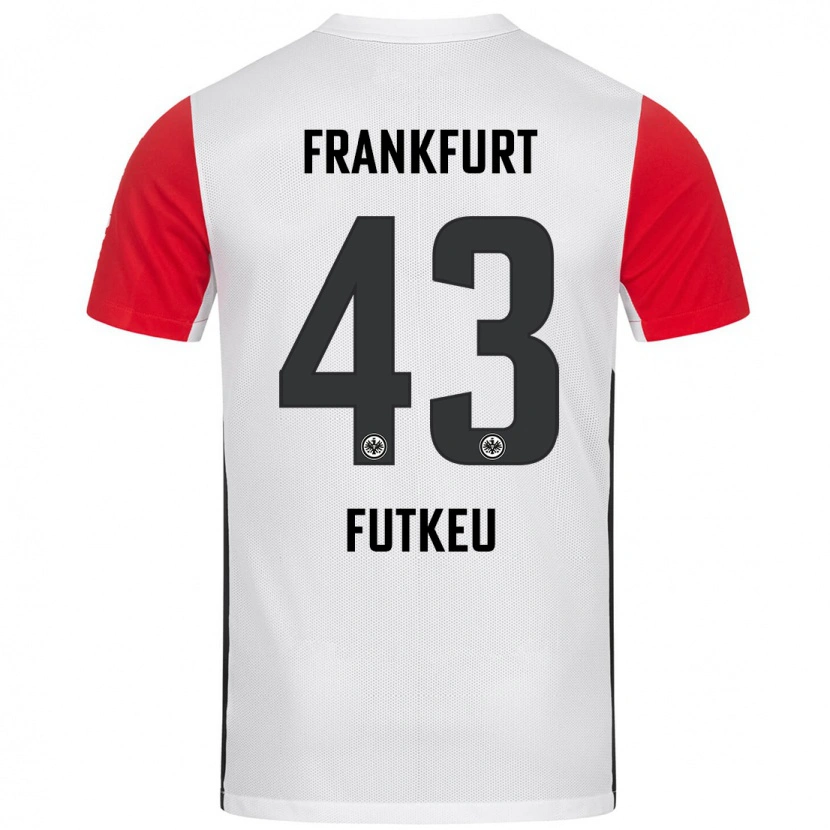 Danxen Kvinnor Noel Futkeu #43 Vit Röd Hemmatröja Matchtröjor 2024/25 Tröjor T-Tröja