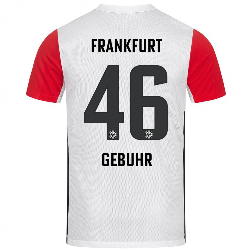 Danxen Kvinnor Dario Gebuhr #46 Vit Röd Hemmatröja Matchtröjor 2024/25 Tröjor T-Tröja
