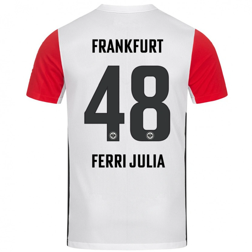 Danxen Kvinnor Nacho Ferri #48 Vit Röd Hemmatröja Matchtröjor 2024/25 Tröjor T-Tröja