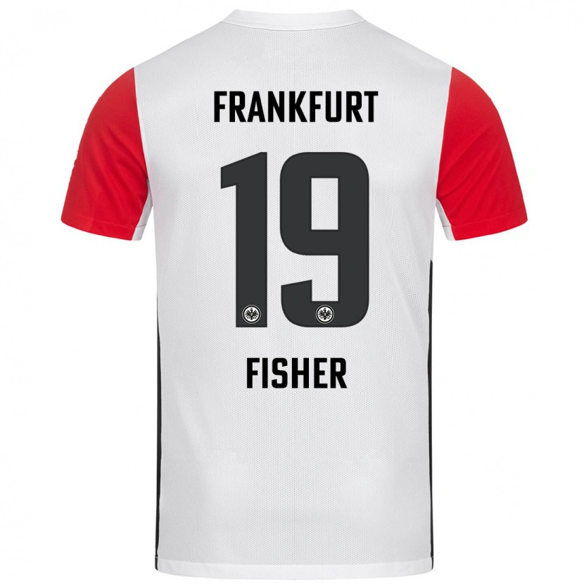Danxen Kvinnor Ben-Luca Fisher #19 Vit Röd Hemmatröja Matchtröjor 2024/25 Tröjor T-Tröja