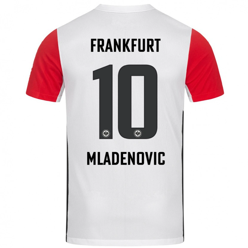 Danxen Kvinnor Marko Mladenovic #10 Vit Röd Hemmatröja Matchtröjor 2024/25 Tröjor T-Tröja