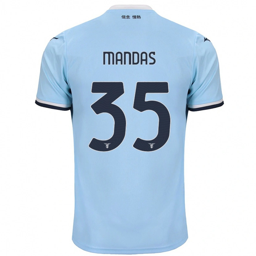 Danxen Kvinnor Christos Mandas #35 Blå Hemmatröja Matchtröjor 2024/25 Tröjor T-Tröja