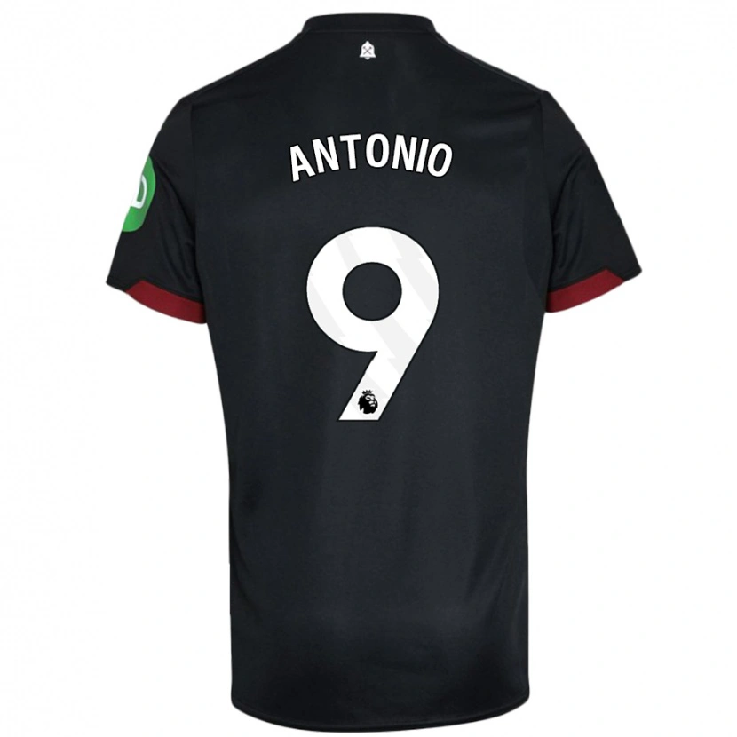Danxen Kvinnor Michail Antonio #9 Svart Vit Bortatröja Matchtröjor 2024/25 Tröjor T-Tröja