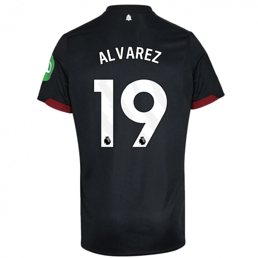 Danxen Kvinnor Edson Álvarez #19 Svart Vit Bortatröja Matchtröjor 2024/25 Tröjor T-Tröja