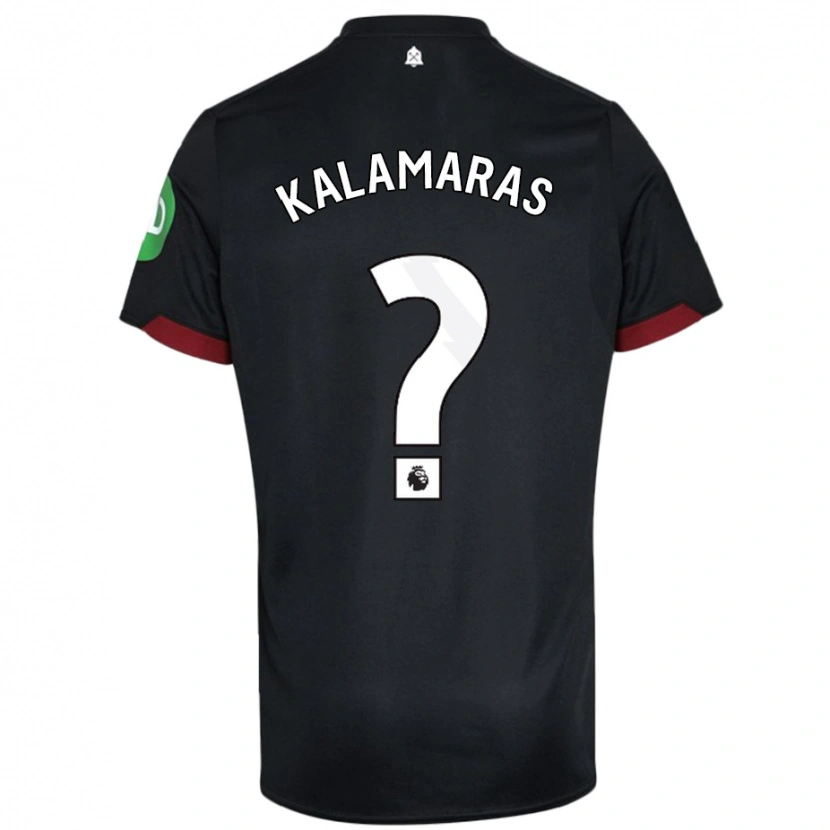 Danxen Kvinnor Pablo Kalamaras #0 Svart Vit Bortatröja Matchtröjor 2024/25 Tröjor T-Tröja