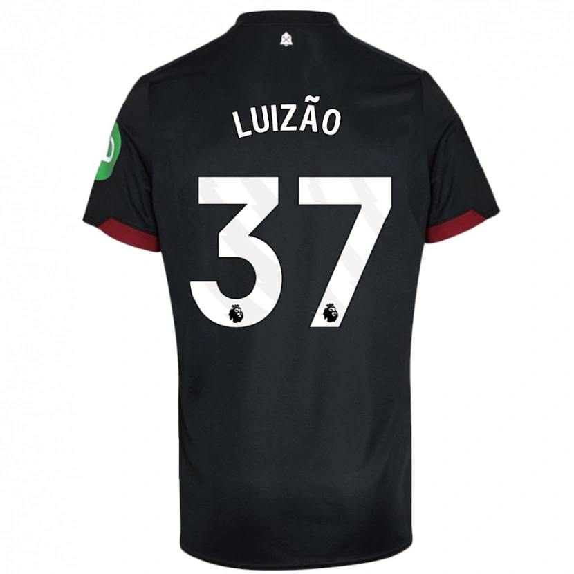 Danxen Kvinnor Luizão #37 Svart Vit Bortatröja Matchtröjor 2024/25 Tröjor T-Tröja