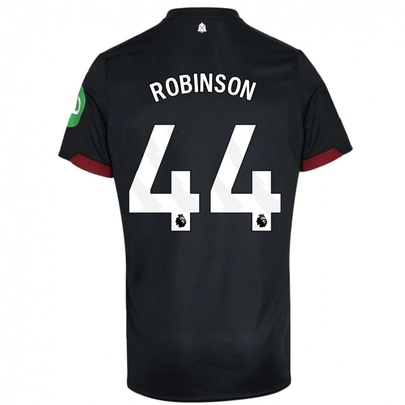 Danxen Kvinnor Junior Robinson #44 Svart Vit Bortatröja Matchtröjor 2024/25 Tröjor T-Tröja