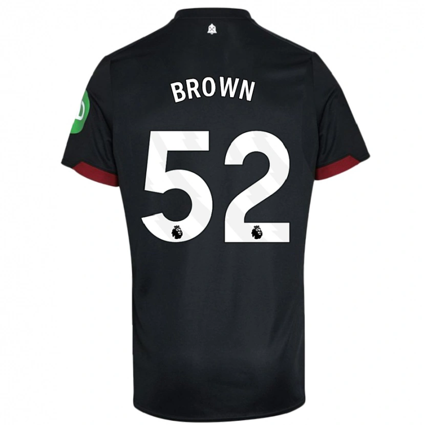 Danxen Kvinnor Luis Brown #52 Svart Vit Bortatröja Matchtröjor 2024/25 Tröjor T-Tröja