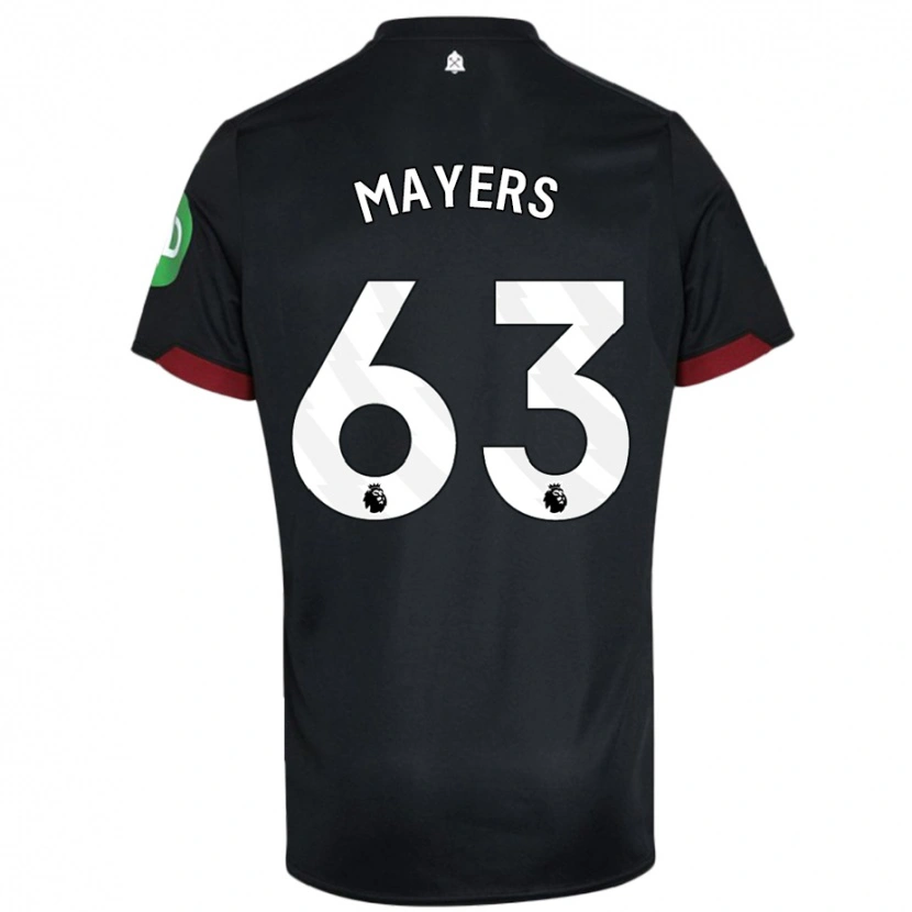 Danxen Kvinnor Ezra Mayers #63 Svart Vit Bortatröja Matchtröjor 2024/25 Tröjor T-Tröja