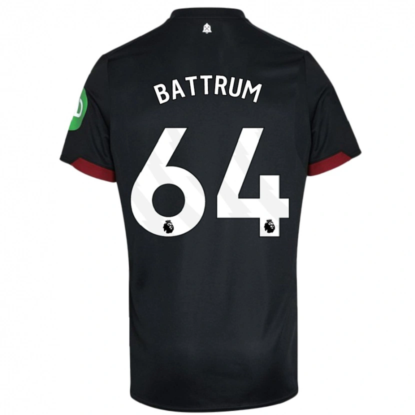 Danxen Kvinnor Ryan Battrum #64 Svart Vit Bortatröja Matchtröjor 2024/25 Tröjor T-Tröja