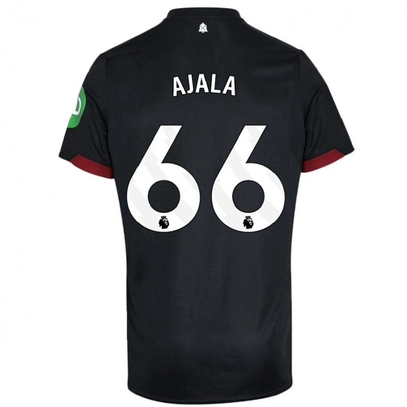 Danxen Kvinnor Joshua Ajala #66 Svart Vit Bortatröja Matchtröjor 2024/25 Tröjor T-Tröja