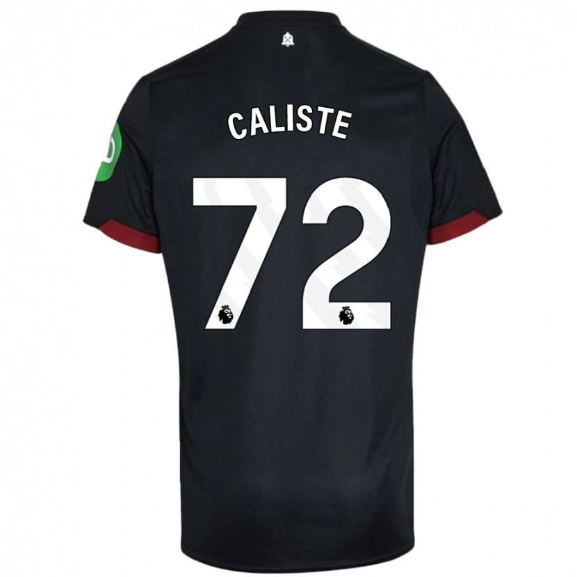 Danxen Kvinnor Gabriel Caliste #72 Svart Vit Bortatröja Matchtröjor 2024/25 Tröjor T-Tröja
