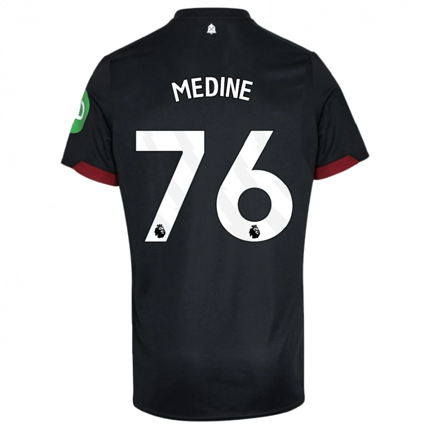 Danxen Kvinnor Jethro Medine #76 Svart Vit Bortatröja Matchtröjor 2024/25 Tröjor T-Tröja