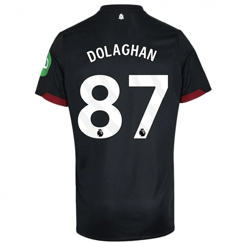 Danxen Kvinnor Brad Dolaghan #87 Svart Vit Bortatröja Matchtröjor 2024/25 Tröjor T-Tröja