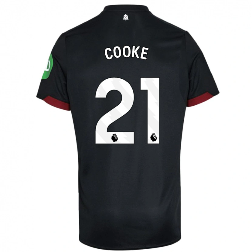 Danxen Kvinnor Shannon Cooke #21 Svart Vit Bortatröja Matchtröjor 2024/25 Tröjor T-Tröja