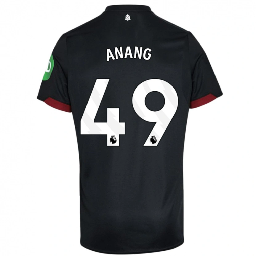 Danxen Kvinnor Joseph Anang #49 Svart Vit Bortatröja Matchtröjor 2024/25 Tröjor T-Tröja