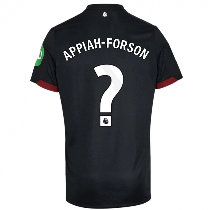 Danxen Kvinnor Keenan Appiah-Forson #0 Svart Vit Bortatröja Matchtröjor 2024/25 Tröjor T-Tröja