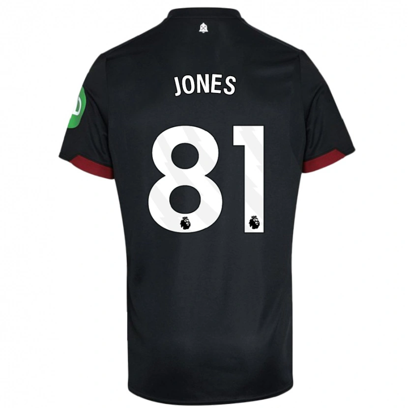Danxen Kvinnor Liam Jones #81 Svart Vit Bortatröja Matchtröjor 2024/25 Tröjor T-Tröja