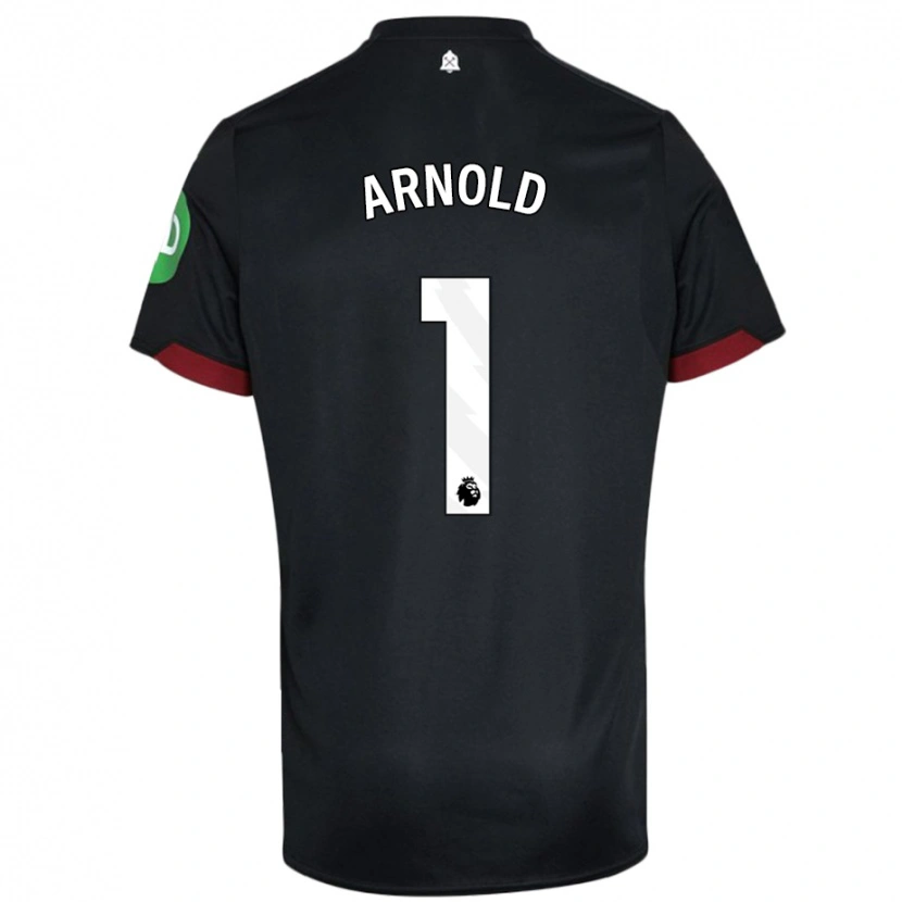 Danxen Kvinnor Mackenzie Arnold #1 Svart Vit Bortatröja Matchtröjor 2024/25 Tröjor T-Tröja
