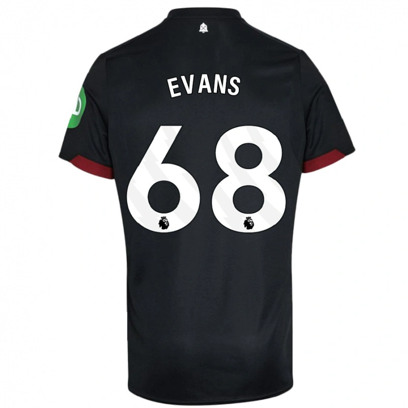 Danxen Kvinnor Isaac Evans #68 Svart Vit Bortatröja Matchtröjor 2024/25 Tröjor T-Tröja