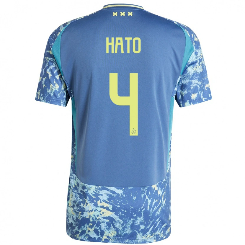 Danxen Kvinnor Jorrel Hato #4 Grå Blå Gul Bortatröja Matchtröjor 2024/25 Tröjor T-Tröja