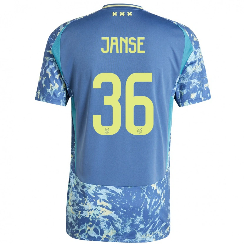 Danxen Kvinnor Dies Janse #36 Grå Blå Gul Bortatröja Matchtröjor 2024/25 Tröjor T-Tröja