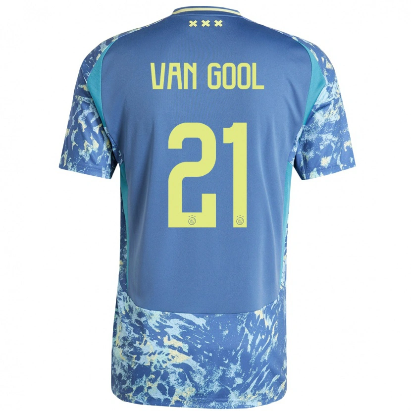 Danxen Kvinnor Rosa Van Gool #21 Grå Blå Gul Bortatröja Matchtröjor 2024/25 Tröjor T-Tröja