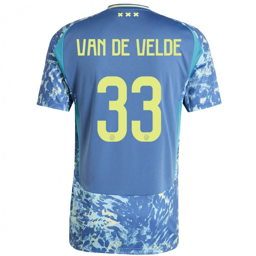 Danxen Kvinnor Jonna Van De Velde #33 Grå Blå Gul Bortatröja Matchtröjor 2024/25 Tröjor T-Tröja